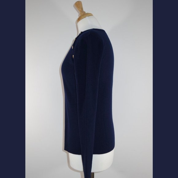 Filippa K Navy Blue 100% Merino Wool Sweater - Size 6 - Picture 3 of 14